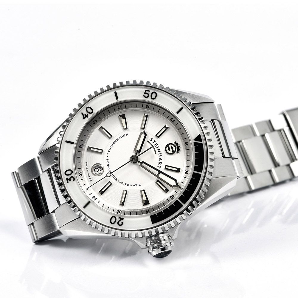 Steinhart Ocean 2 premium WHITE Diver Watch All Extropian